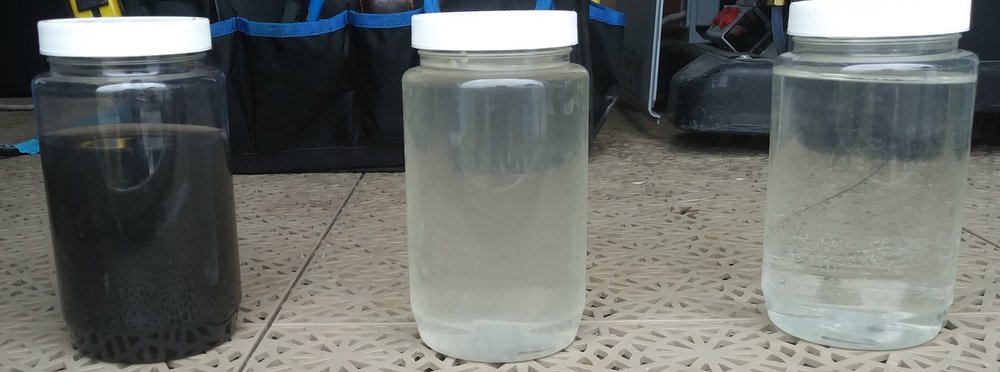 Before and After Industrial Wastewater